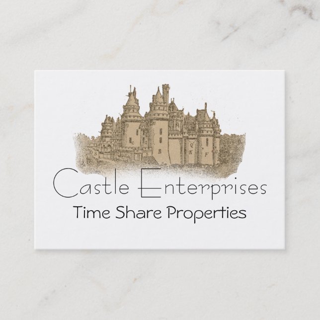 Fairy Tale Castle Business Cards (Front)