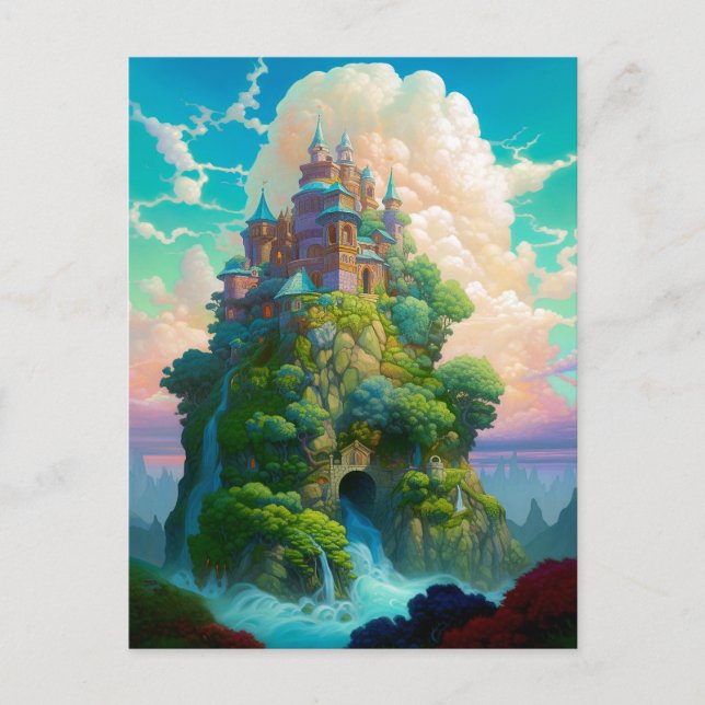 Fairy Tale Castle Fantasy Art Postcard (Front)