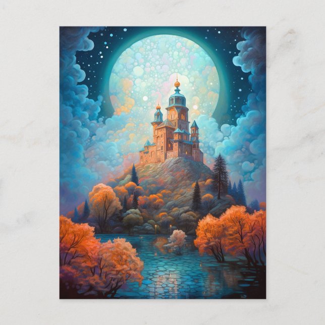 Fairy Tale Castle Fantasy Art Postcard (Front)