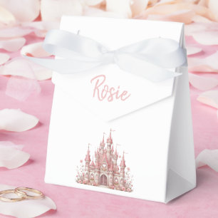Fairy Tale Castle Girl Pink Personalized Favor Box