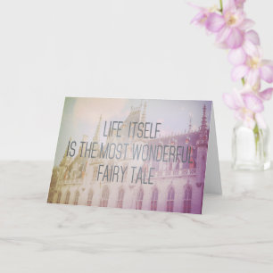 Fairy Tale Castle Inspirational Greeting Card