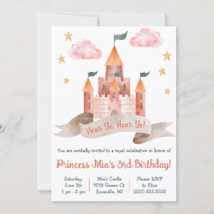 Fairy tale, Castle, Princess Themed Birthday Party Invitation