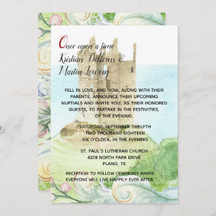 Fairy tale Castle Wedding Invitation