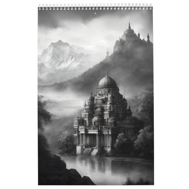  Fairy Tale Castles Outline And Enchanted Calenda. Calendar (Cover)