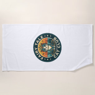 Fairy Tale Cat Cute Kitty Design - Fairy Tale Cat  Beach Towel