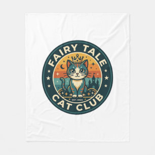 Fairy Tale Cat Cute Kitty Design - Fairy Tale Cat Fleece Blanket