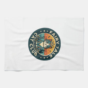 Fairy Tale Cat Cute Kitty Design - Fairy Tale Cat  Tea Towel