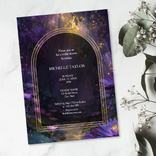 Fairy Tale Enchanted Forest Elegant Floral Bridal Invitation