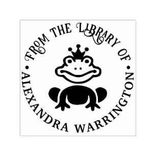 Fairy Tale Frog Prince “from the library of” Book Self-inking Stamp