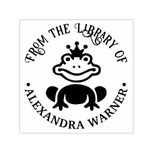 Fairy Tale Frog Prince “from the library of” Book Self-inking Stamp