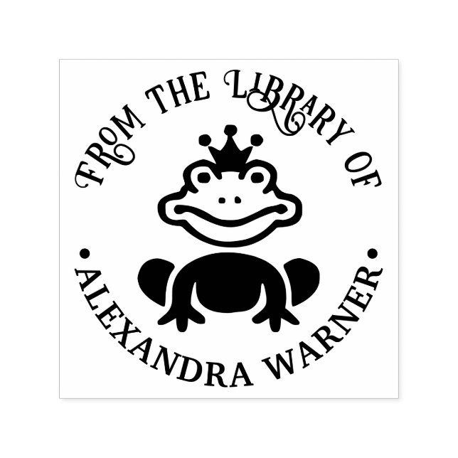 Fairy Tale Frog Prince “from the library of” Book Self-inking Stamp (Design)
