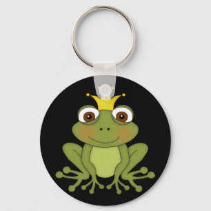 Fairy Tale Frog Prince with Crown Key Ring