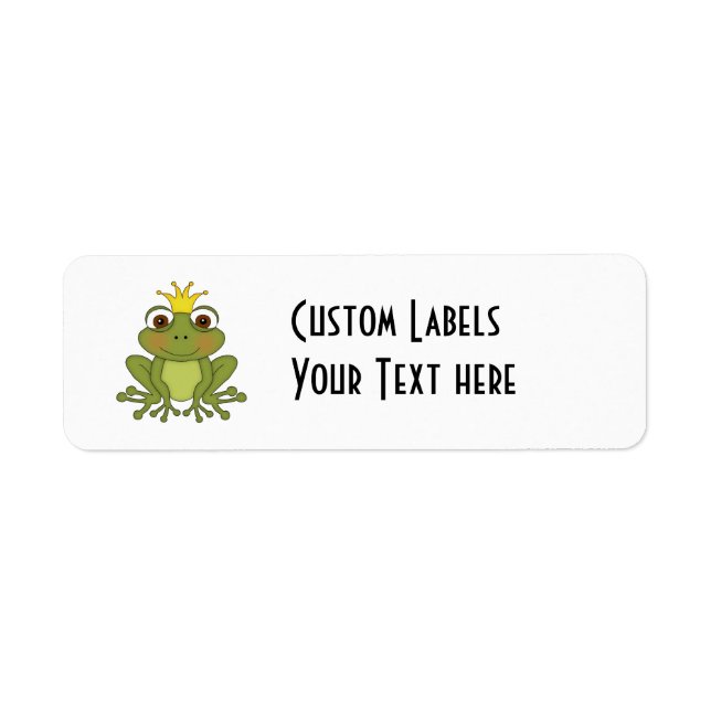 Fairy Tale Frog Prince with Crown Return Address Label (Front)