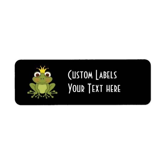 Fairy Tale Frog Prince with Crown Return Address Label