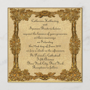 Fairy Tale Gold  Wedding Invitation