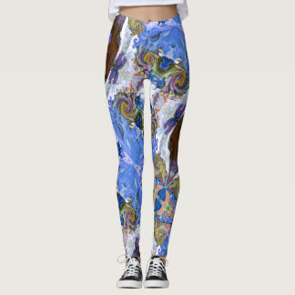 Fairy Tale Hearts Blue Leggings