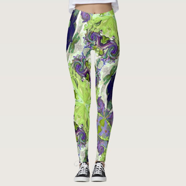 Fairy Tale Hearts Lemon Leggings (Front)