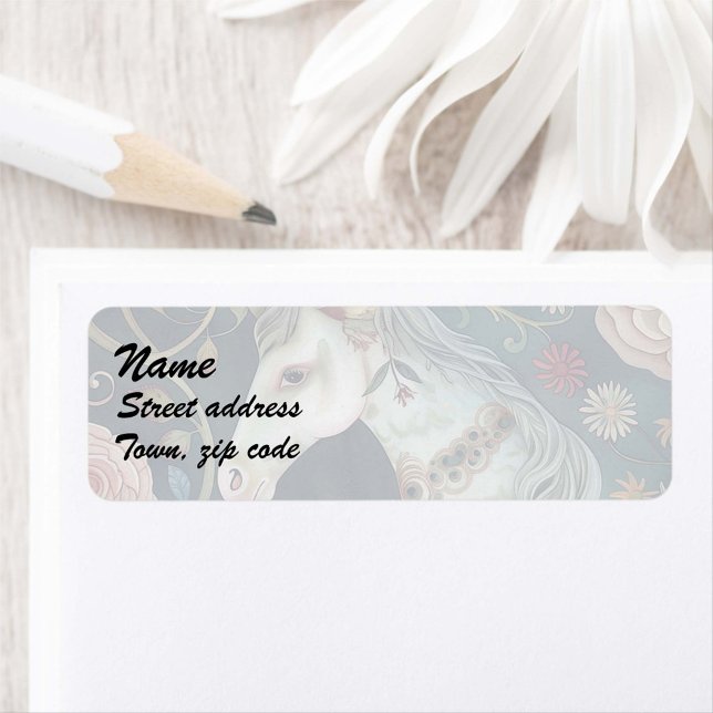 Fairy Tale Horse Return Address Label (Creator Uploaded)