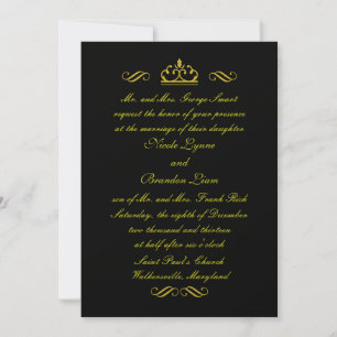 Fairy Tale in Black Wedding Invitation (black)