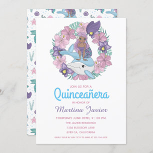 Fairy Tale Mermaid Quinceañera 15th Birthday Invitation