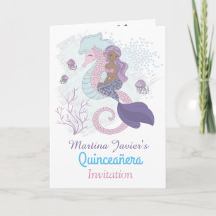 Fairy Tale Mermaid Quinceañera 15th Birthday Invitation