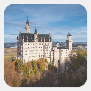 Fairy tale Neuschwanstein castle in Germany Square Sticker