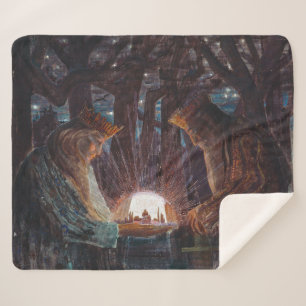 Fairy Tale of Kings Mikalojus Ciurlionis Sherpa Blanket