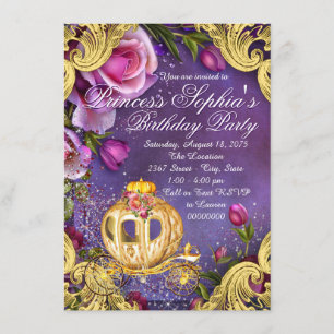 Fairy Tale Princess Birthday Party Invitations