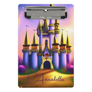 Fairy Tale Princess Castle Whimsical Girly Mini Clipboard