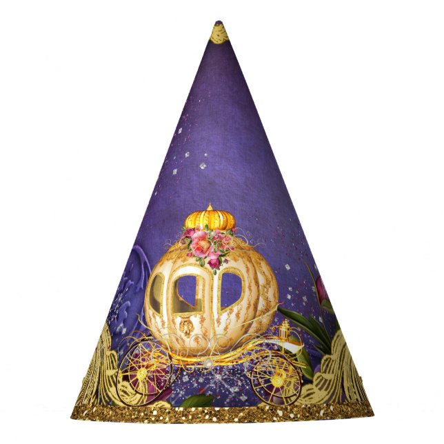 Fairy Tale Princess Girls Birthday Party Hat (Front)