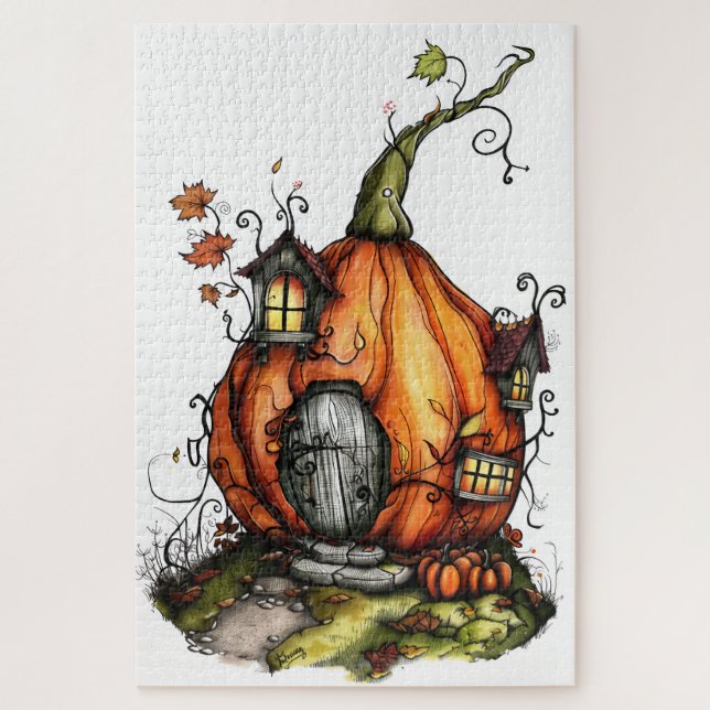 Fairy Tale Pumpkin House Jigsaw Puzzle (Vertical)