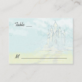 Fairy Tale Sand Castle Beach Wedding Place Cards