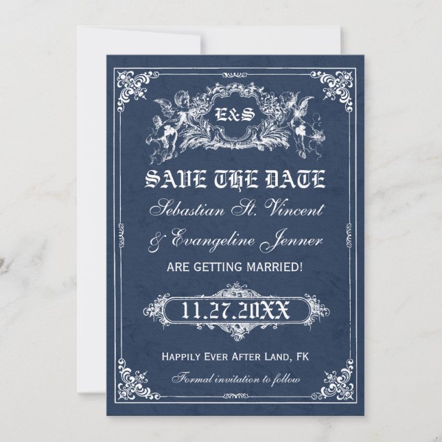 Fairy Tale Storybook Wedding Save the Date Cards (Front)
