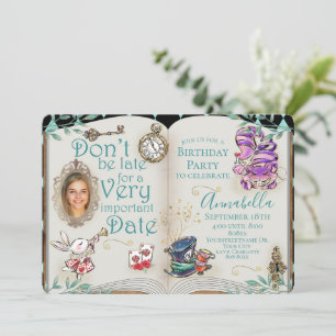 Fairy Tale theme Alice in Wonderland Photo Mirror  Invitation