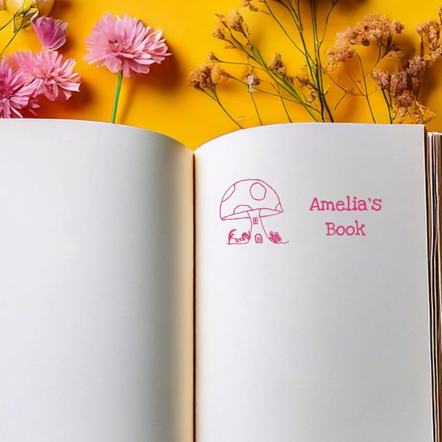 Fairy Tale Toadstool House This Book Belongs To Se Rubber Stamp (Creator Uploaded)