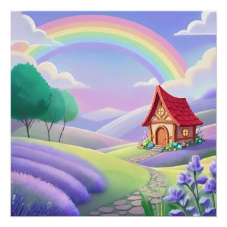 Fairy Tale Under the Rainbow Poster
