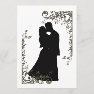 Fairy Tale Wedding Invitation - Custom Black- Iris