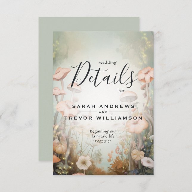 Fairy Tale Woodland Fairycore Romance Enclosure Card (Front/Back)