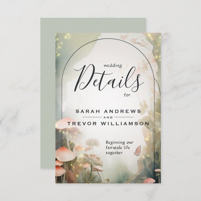 Fairy Tale Woodland Fairycore Romance Enclosure Card (Front/Back)