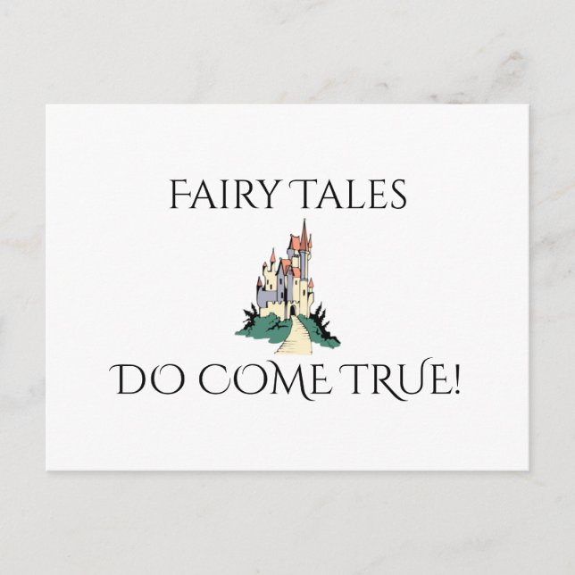 Fairy Tales Do Come True Princess Castle Postcard (Front)