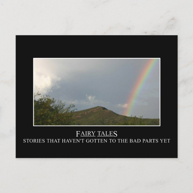 Fairy tales don't really have happy endings postcard (Front)