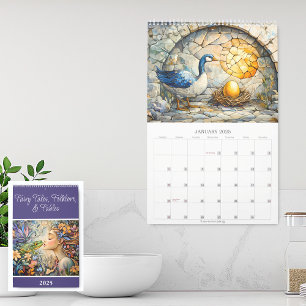 Fairy Tales, Folklore, and Fables 2026 Single Page Calendar