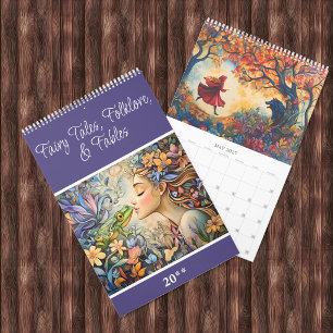 Fairy Tales, Folklore, and Fables 2027 Single Page Calendar