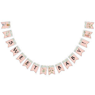 Fairy Tea Party Girl Sweet Baby Shower Party Decor Bunting