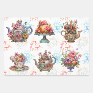 Fairy Tea Party Wrapping Paper Sheet