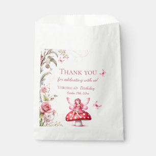 Fairy Thank You For Celebrating Pink Birthday Favour Bag