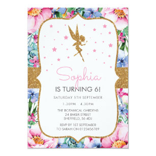 Fairy Themed Birthday Invitation 2