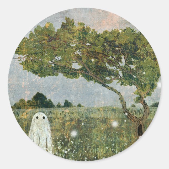 Fairy Tree Classic Round Sticker (Front)