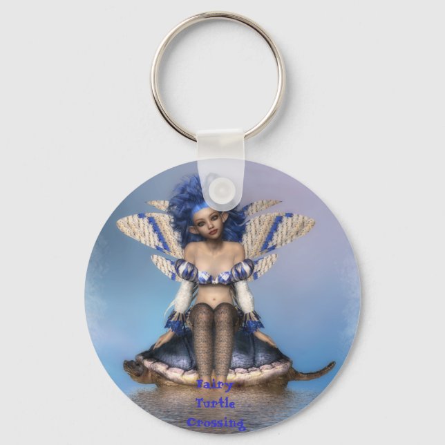 Fairy Turtle Crossing II Key Ring (Front)