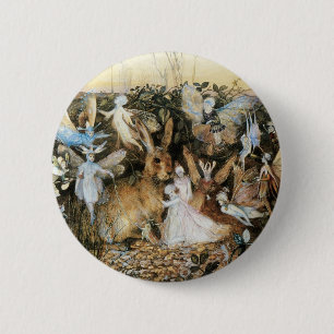 Fairy Twilight by John Anster Fitzgerald 6 Cm Round Badge